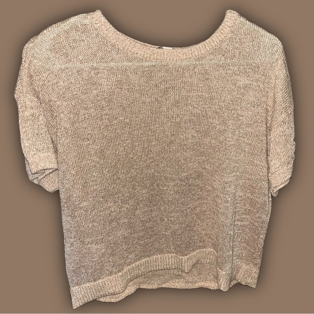 Loft tan knitted tee